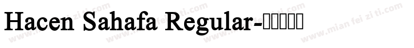 Hacen Sahafa Regular字体转换